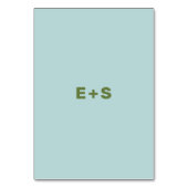 Groen en blauw Wes Anderson Geïnspireerd tabelnumm Kaart (Achterkant)