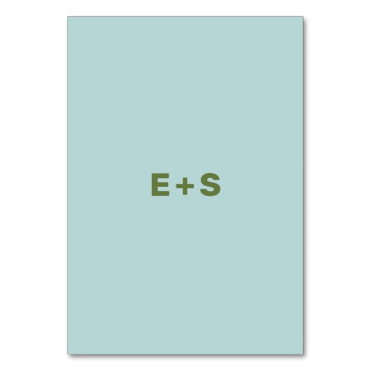 Groen en blauw Wes Anderson Geïnspireerd tabelnumm Kaart (Achterkant)