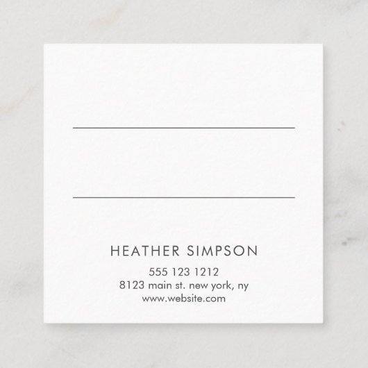 Groen en blauwe bloemen afsprakenkaartje (Achterkant)