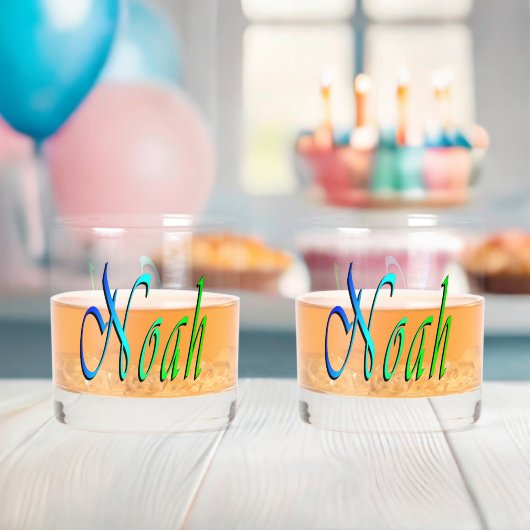 Groen En Blauwe Noach Naam, Whisky Glas (Insitu (Baby Shower))