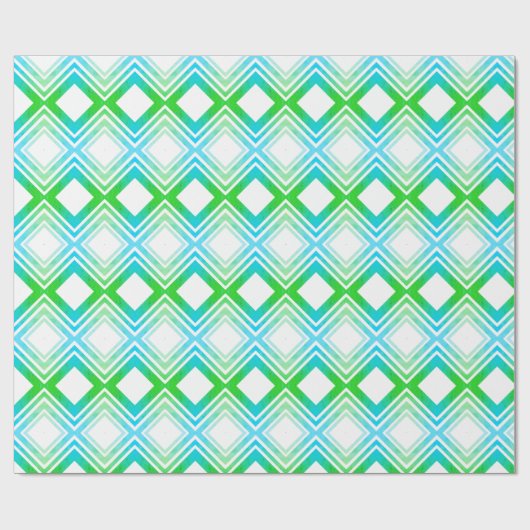 Groen en Blauwgroen Patterned Om het even welke Om Cadeaupapier (Vlak)
