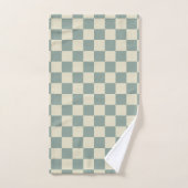 Groen en Bleek geel dambord Bad Handdoek (Handdoek)