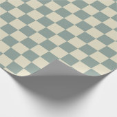 Groen en Bleek geel dambord Cadeaupapier (Hoek)