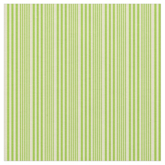 Groen en Bleek Goldenrod Lined Pattern Stof (Close Up)