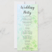  Groen en Bloemen Metallic Bruiloft Programma (Achterkant)