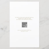 Groen en Bloemen QR Code Huwelijksuitnodiging (Achterkant)