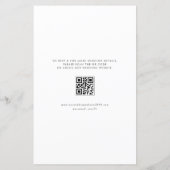Groen en Bloemen QR Code Huwelijksuitnodiging (Achterkant)