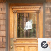 Groen en Boog Openingstijden Venster Cling Raamsticker (Huis Deur)