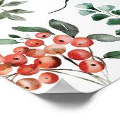 Groen en bosbessen Feest van het Leven Poster (Hoek)