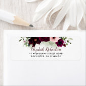 Groen en Bourgogne Bloemen Bruiloft Etiket (Insitu)