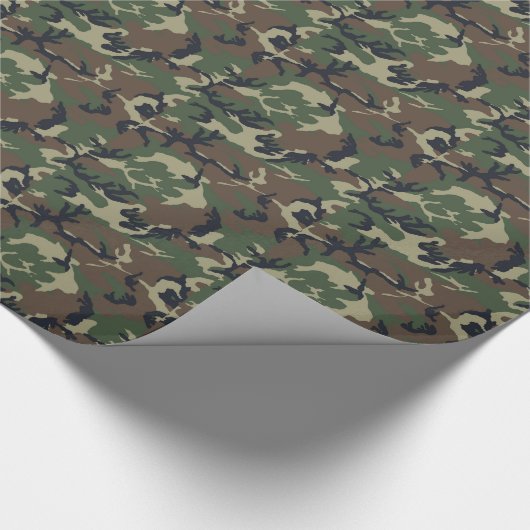Groen en bruin Camouflage Cadeaupapier (Hoek)