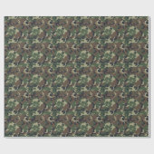 Groen en bruin Camouflage Cadeaupapier (Vlak)