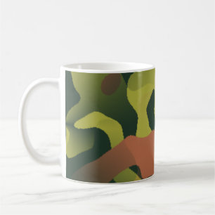 Groen en bruin Camouflage Patroon Koffiemok
