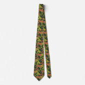 Groen en bruin Camouflage Patroon Stropdas (Voorkant)