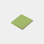 Groen en Bruin Check Patroon Stijlvol Post-it® Notes (Schuin)