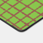 Groen en Bruin Controleer Patroon Elegant Function Bureaumat (Hoek)