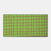 Groen en Bruin Controleer Patroon Elegant Function Bureaumat (Voorkant)