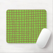 Groen en Bruin Controleer Patroon Elegant Function Muismat (Met muis)