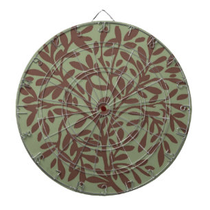 Groen en bruin Floral Dart Board Dartbord