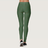 Groen en bruin gestreept leggings (Achterkant)
