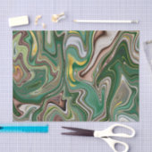 Groen en Bruin/Gouden Agaat patroon 2 Tissuepapier (Craft)