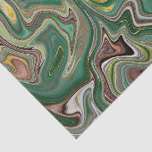 Groen en Bruin/Gouden Agaat patroon 2 Tissuepapier (Detail)