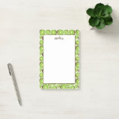 Groen En Bruin Kiwi Patroon Met Aangepaste Tekst Post-it® Notes (Kantoor)