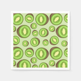 Groen En Bruin Kiwi Patroon Servet