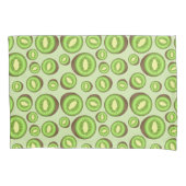 Groen en bruin Kiwivruchtenpatroon Kussensloop (Voorkant)