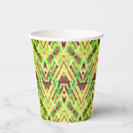 Groen en bruin papieren bekers