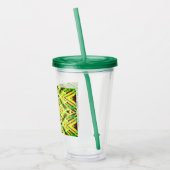 Groen en bruin patroon acryl drinkbeker (Links)