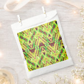 Groen en bruin patroon bedankzakje (Geknipt)