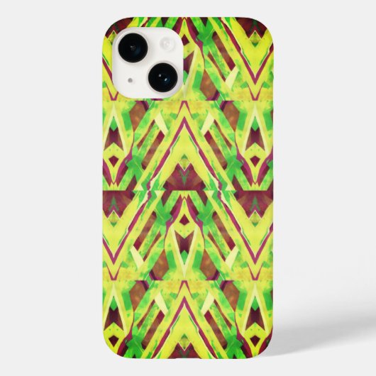 Groen en bruin patroon Case-Mate iPhone case (Achterkant)