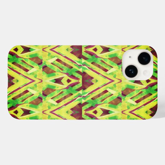 Groen en bruin patroon Case-Mate iPhone case (Achterkant (horizontaal))