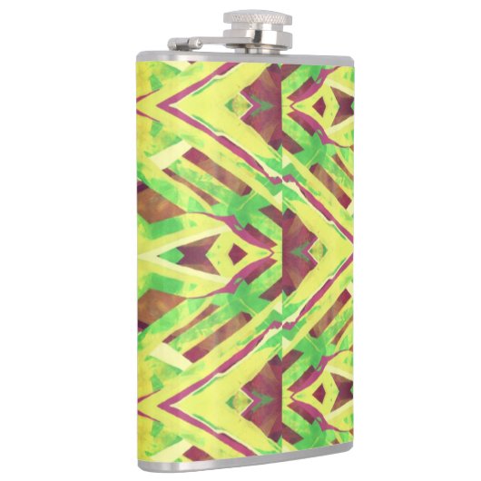 Groen en bruin patroon heupfles (Rechts)