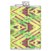 Groen en bruin patroon heupfles (Voorkant)