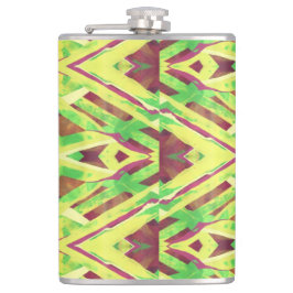 Groen en bruin patroon heupfles