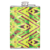 Groen en bruin patroon heupfles (Achterkant)