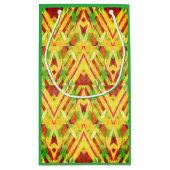 Groen en bruin patroon klein cadeauzakje (Achterkant)