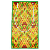 Groen en bruin patroon klein cadeauzakje (Voorkant)