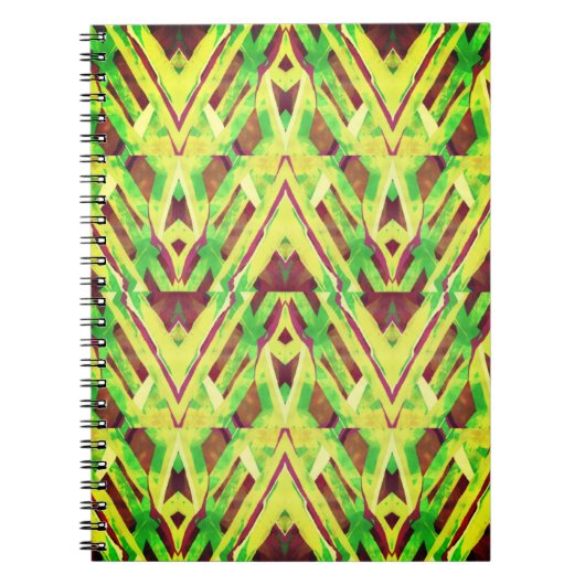 Groen en bruin patroon notitieboek (Voorkant)