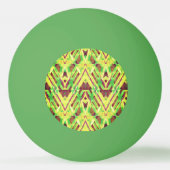 Groen en bruin patroon pingpongbal (Voorkant)