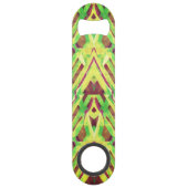 Groen en bruin patroon speed flessenopener (Voorkant)