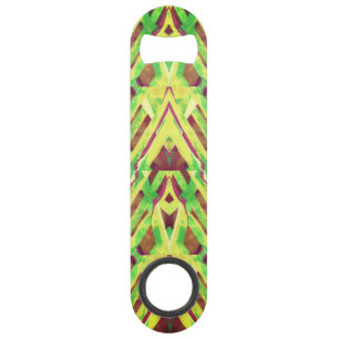 Groen en bruin patroon speed flessenopener