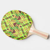 Groen en bruin patroon tafeltennisbatje (Zijkant)