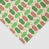 Groen en bruin patroon tissuepapier (Detail)