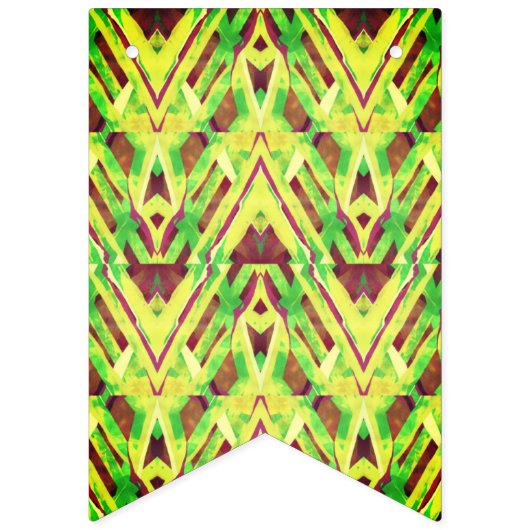 Groen en bruin patroon vlaggetjes (Tweede vlag)