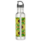 Groen en bruin patroon waterfles (Achterkant)