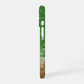 Groen en bruin pixelontwerp met Hoesje voor aangep iPhone 16 Hoesje (Linkerkant)