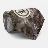 Groen en bruin rubberen buisvormig patroon Monogra Stropdas (Opgerold)